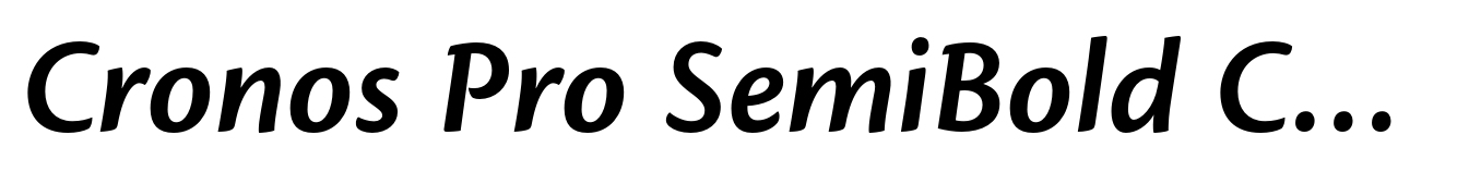 Cronos Pro SemiBold Caption Italic